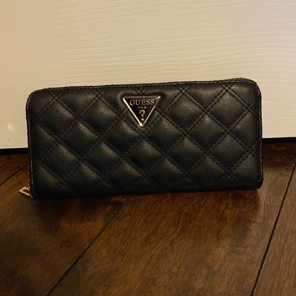 Black leather guess wallet - Picture 1 of 3